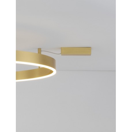 Triac Dimmable Brass Gold Aluminium & Acrylic LED 60 Watt 230 Volt 4552Lm 3000K IP20 D: 100 W: 1.2 H: 18 cm - PNL9063606 - NOVAL