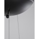 Sandy Black Metal White Diffuser Inside LED 33 Watt 230 Volt 1680Lm 3000K IP20 D: 45 H1: 22 H2: 120 cm Adjustable Height - PNL90