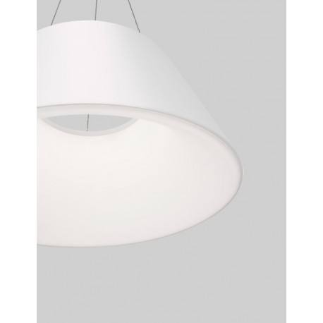 Sandy White Metal White Diffuser Inside LED 33 Watt 230 Volt 1680Lm 3000K IP20 D: 45 H1: 22 H2: 120 cm Adjustable Height - PNL90