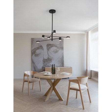 Triac Dimmable Black Aluminium & Acrylic LED 28 Watt 230 Volt 594Lm 3000K IP20 D: 100 H: 95 cm Rotatable Fixed Height - PNL90801