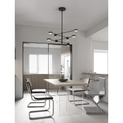 Triac Dimmable Black Aluminium & Acrylic LED 40 Watt 230 Volt 690Lm 3000K IP20 D: 100 H: 110 cm Rotatable Fixed Height - PNL908