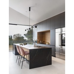 Triac Dimmable Black Aluminium & Acrylic LED 29 Watt 230 Volt 560Lm 3000K IP20 L: 127 H: 120 cm Adjustable Height - PNL9080123 