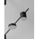 Triac Dimmable Black Aluminium & Acrylic LED 29 Watt 230 Volt 560Lm 3000K IP20 L: 127 H: 120 cm Adjustable Height - PNL9080123 