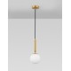 Brass Gold Metal Opal Glass LED E27 1x12 Watt 230 Volt IP20 Bulb Excluded D: 15 H: 185 cm Adjustable height - PNL9080124 - NOVA