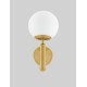 Brass Gold Metal Opal Glass LED E27 1x12 Watt 230 Volt IP20 Bulb Excluded D: 15 W: 18.5 H: 30 cm - PNL9080125 - NOVALUCE