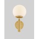 Brass Gold Metal Opal Glass LED E27 1x12 Watt 230 Volt IP20 Bulb Excluded D: 15 W: 18.5 H: 30 cm - PNL9080125 - NOVALUCE