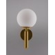 Brass Gold Metal Opal Glass LED E27 1x12 Watt 230 Volt IP20 Bulb Excluded D: 15 W: 18.5 H: 30 cm - PNL9080125 - NOVALUCE