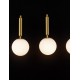 Brass Gold Metal Opal Glass LED E27 3x12 Watt 230 Volt IP20 Bulb Excluded L: 60 W: 15 H: 155 cm Adjustable height - PNL9080126 -