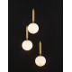 Brass Gold Metal Opal Glass LED E27 3x12 Watt 230 Volt IP20 Bulb Excluded D: 35 H: 155 cm Adjustable height - PNL9080127 - NOVA