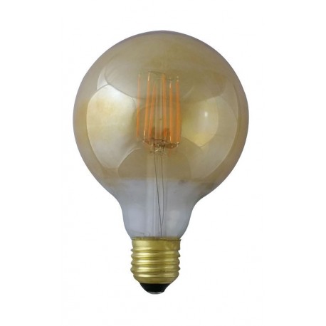 Ampoule LED COB Globe E27 G95 - Transparent Golden - Filament 8W 2700°K Boite