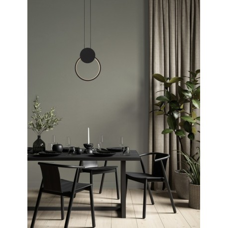 Sandy Black Aluminium & Acrylic LED 11 Watt 230 Volt 770Lm 3000K IP20 L: 20 W: 1 H: 150 cm Adjustable Height - PNL9080131 - NOV