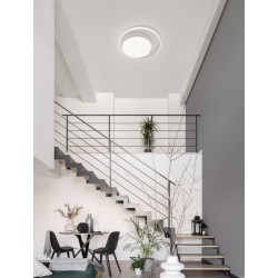 Sandy White Aluminium & Acrylic LED 22 Watt 230 Volt 1540Lm 3000K IP20 D: 40 H: 5 cm - PNL9081207 - NOVALUCE