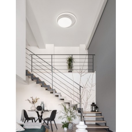 Sandy White Aluminium & Acrylic LED 22 Watt 230 Volt 1540Lm 3000K IP20 D: 40 H: 5 cm - PNL9081207 - NOVALUCE