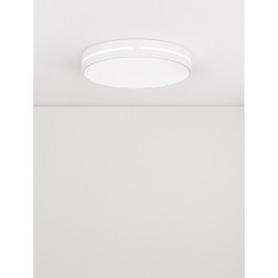 Sandy White Aluminium & Acrylic LED 30 Watt 230 Volt 1825Lm 3000K IP20 D: 45 H: 6 cm - PNL9081211 - NOVALUCE