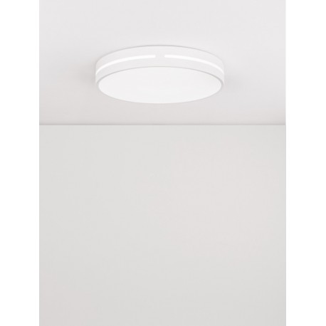 Sandy White Aluminium & Acrylic LED 30 Watt 230 Volt 1825Lm 3000K IP20 D: 45 H: 6 cm - PNL9081211 - NOVALUCE