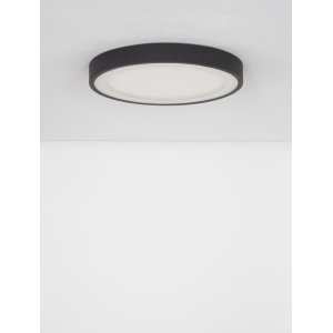 Sandy Black Aluminium & Acrylic LED 30 Watt 230 Volt 1590Lm 3000K IP20 D: 45 H: 5 cm - PNL9081220 - NOVALUCE