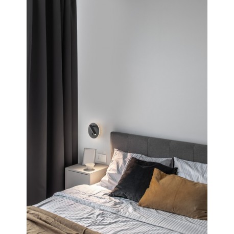 Sandy Black Steel & Aluminium Acrylic Switch On/Off LED Cree 9 Watt 230 Volt 780Lm 3000K IP20 D: 14 W: 5.7 H: 14 cm Rotating & 