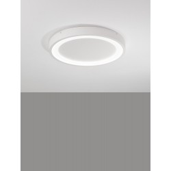 Sandy White Aluminium & Acrylic LED 30 Watt 230 Volt 1590Lm 3000K IP20 D: 45 H: 5 cm - PNL9081225 - NOVALUCE