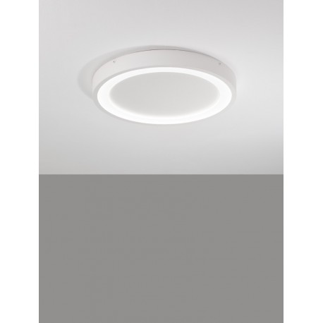 Sandy White Aluminium & Acrylic LED 30 Watt 230 Volt 1590Lm 3000K IP20 D: 45 H: 5 cm - PNL9081225 - NOVALUCE