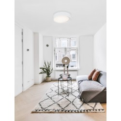 Triac Dimmable Sandy White Aluminium & Acrylic LED 60 Watt 230 Volt 3600Lm 3000K IP20 D: 60 H: 12 cm - PNL9085224 - NOVALUCE