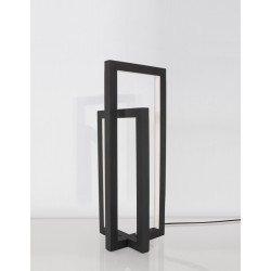 Dimmable SandY Black Aluminium & Acrylic Switch On/Off LED 12 Watt 220 - 240 Volt 800Lm 3000K IP20 Cable Length: 150 cm L: 17 W: