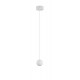 White Aluminium White Fabric Wire LED 4 Watt 230 Volt 290Lm 3000K IP20 D: 5 H: 158 cm Adjustable Height - PNL9103211 - NOVALUCE
