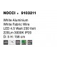 White Aluminium White Fabric Wire LED 4 Watt 230 Volt 290Lm 3000K IP20 D: 5 H: 158 cm Adjustable Height - PNL9103211 - NOVALUCE