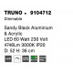 Triac Dimmable Sandy Black Aluminium & Acrylic LED 60 Watt 230 Volt 4746Lm 3000K IP20 D: 52 H: 36 cm - PNL9104712 - NOVALUCE