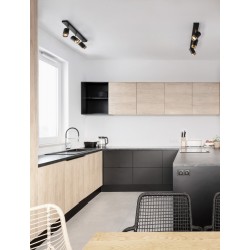 Sandy Black & Gold Aluminium LED GU10 3x10 Watt IP20 220-240 Volt Bulb Excluded L: 60 W: 6 H: 14 cm Rotating & Adjustable - P