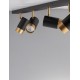 Sandy Black & Gold Aluminium LED GU10 4x10 Watt 220-240 Volt IP20 Bulb Excluded L: 80 W: 6 H: 14 cm Rotating & Adjustable - PNL9