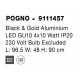 Black & Gold Aluminium LED GU10 4x10 Watt 230 Volt IP20 Bulb Excluded L: 96.5 H: 90 cm - PNL9111457 - NOVALUCE