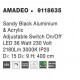 Sandy Black Aluminium & Acrylic Adjustable Switch On/Off LED 36 Watt 230 Volt 2180Lm 3000K IP20 AMADEO D 1: 15 D 2: 9 H: 400 cm 