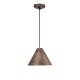 Dark Walnut Wood Color Dark Brown Fabric Cable Solid Wood Canopy LED E27 1x12 Watt 230 Volt IP20 Bulb Excluded D: 25 H1: 17 H2