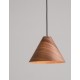 Dark Walnut Wood Color Dark Brown Fabric Cable Solid Wood Canopy LED E27 1x12 Watt 230 Volt IP20 Bulb Excluded D: 25 H1: 17 H2