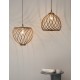 Natural Wood Brown Fabric Cable LED E27 1x12 Watt 230 Volt IP20 Bulb Excluded D: 35 H1: 30 H2: 230 cm Adjustable height UPSIDE D