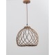 Natural Wood Brown Fabric Cable LED E27 1x12 Watt 230 Volt IP20 Bulb Excluded D: 35 H1: 30 H2: 230 cm Adjustable height UPSIDE D