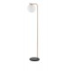 Satin Gold Metal & Black Marble White Opal Glass LED E27 1x12 Watt 230 Volt Bulb Excluded IP20 Cable Length: 160 cm L: 31 W: 25 