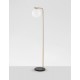 Satin Gold Metal & Black Marble White Opal Glass LED E27 1x12 Watt 230 Volt Bulb Excluded IP20 Cable Length: 160 cm L: 31 W: 25 
