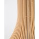 Natural Wood Brown Fabric Cable Solid Wood Canopy LED E27 1x12 Watt 230 Volt IP20 Bulb Excluded D: 38 H1: 55 H2: 245 cm Adjustab