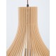 Natural Wood Brown Fabric Cable Solid Wood Canopy LED E27 1x12 Watt 230 Volt IP20 Bulb Excluded D: 38 H1: 55 H2: 245 cm Adjustab