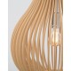Natural Wood Brown Fabric Cable Solid Wood Canopy LED E27 1x12 Watt 230 Volt IP20 Bulb Excluded D: 38 H1: 55 H2: 245 cm Adjustab