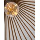 Natural Wood Brown Fabric Cable Solid Wood Canopy LED E27 1x12 Watt 230 Volt IP20 Bulb Excluded D: 38 H1: 55 H2: 245 cm Adjustab