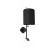 Black Fabric Shade & Black Aluminium Adjustable - Switch On/Off LED Samsung 3 Watt 210Lm 3000K LED E27 1x12 Watt 230 Volt IP20 B