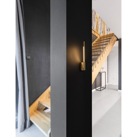 Brass Gold Metal & Acrylic LED 6 Watt 230 Volt 426Lm 3000K IP20 L: 6 W: 12 H: 37 cm Rotating & Adjustable - PNL9180711 - NOVALU