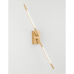 Brass Gold Metal & Acrylic LED 11 Watt 230 Volt 532Lm 3000K IP20 L: 74 W: 12 H: 14 cm Rotating & Adjustable - PNL9180722 - NOVAL