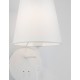 White Metal White Fabric Shade Switch On/Off LED 3 Watt 3000K 180Lm LED E14 1x5 Watt 230 Volt IP20 Bulb Excluded L:19 W: 16 H: 