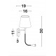 White Metal White Fabric Shade Switch On/Off LED 3 Watt 3000K 180Lm LED E14 1x5 Watt 230 Volt IP20 Bulb Excluded L:19 W: 16 H: 