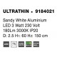 Sandy White Aluminium LED 3 Watt 230 Volt 180Lm 3000K IP20 D: 2.5 H1: 60 H2: 150 cm Adjustable Height - PNL9184021 - NOVALUCE