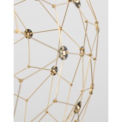 Gold Copper LED 22 Watt 230 Volt 2651Lm 3000K IP20 Led Chip: 60 Pcs D: 60 H: 310 cm Adjustable Height - PNL9186001 - NOVALUCE