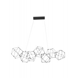 Titanium Black Copper LED 34 Watt 230 Volt 2711Lm 3000K IP20 Led Chip: 84 Pcs L: 108 W: 32 H: 120 cm Adjustable Height - PNL918